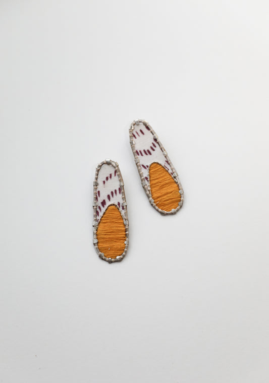 Spotted Embroidered Earrings