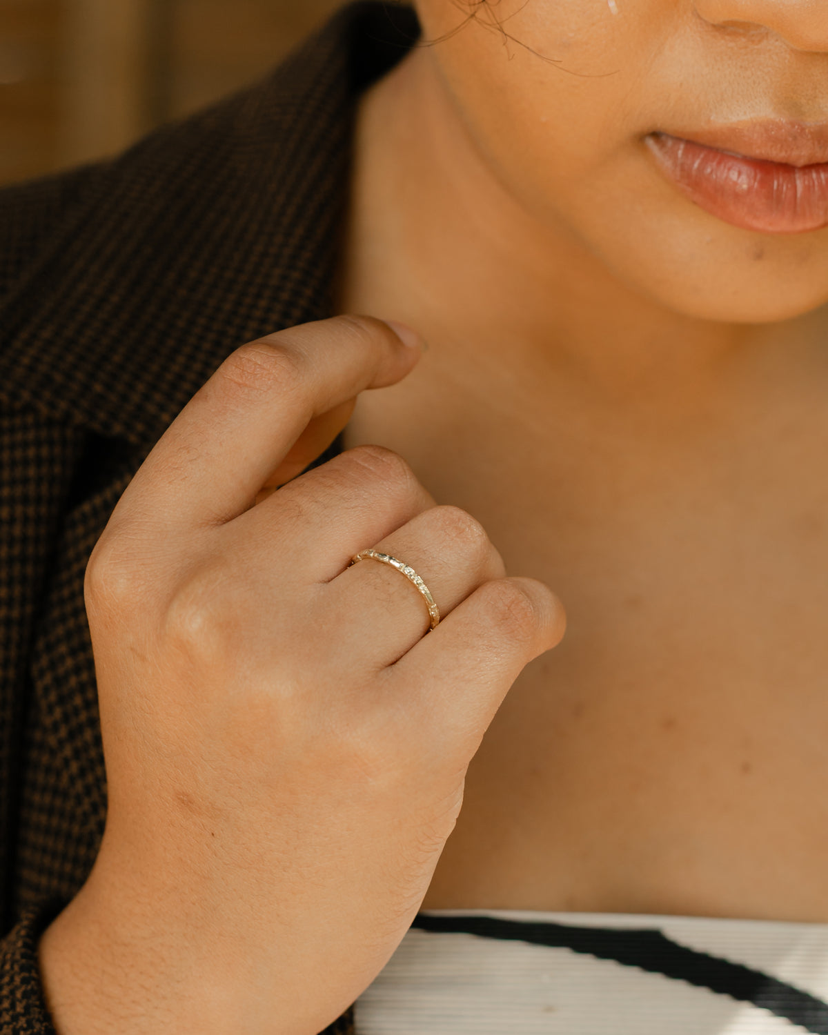 Coral Stacker Ring
