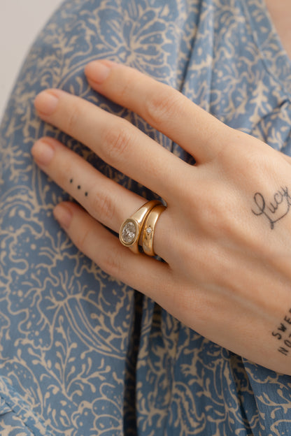 Vintage Band with Diamond