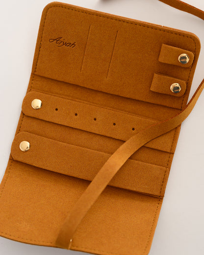 Aiyah Suede Travel Jewelry Case