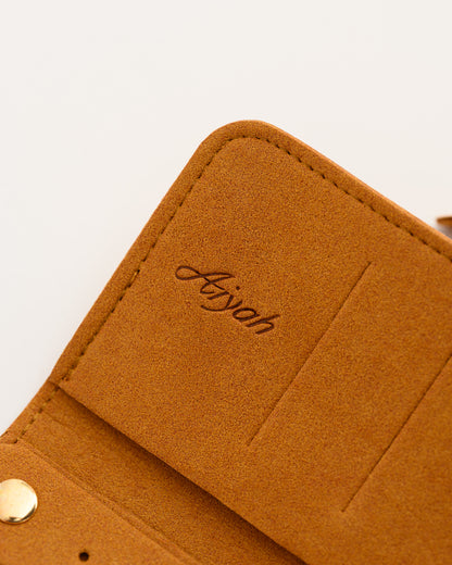 Aiyah Suede Travel Jewelry Case