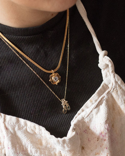 Brown Gilded Pendant