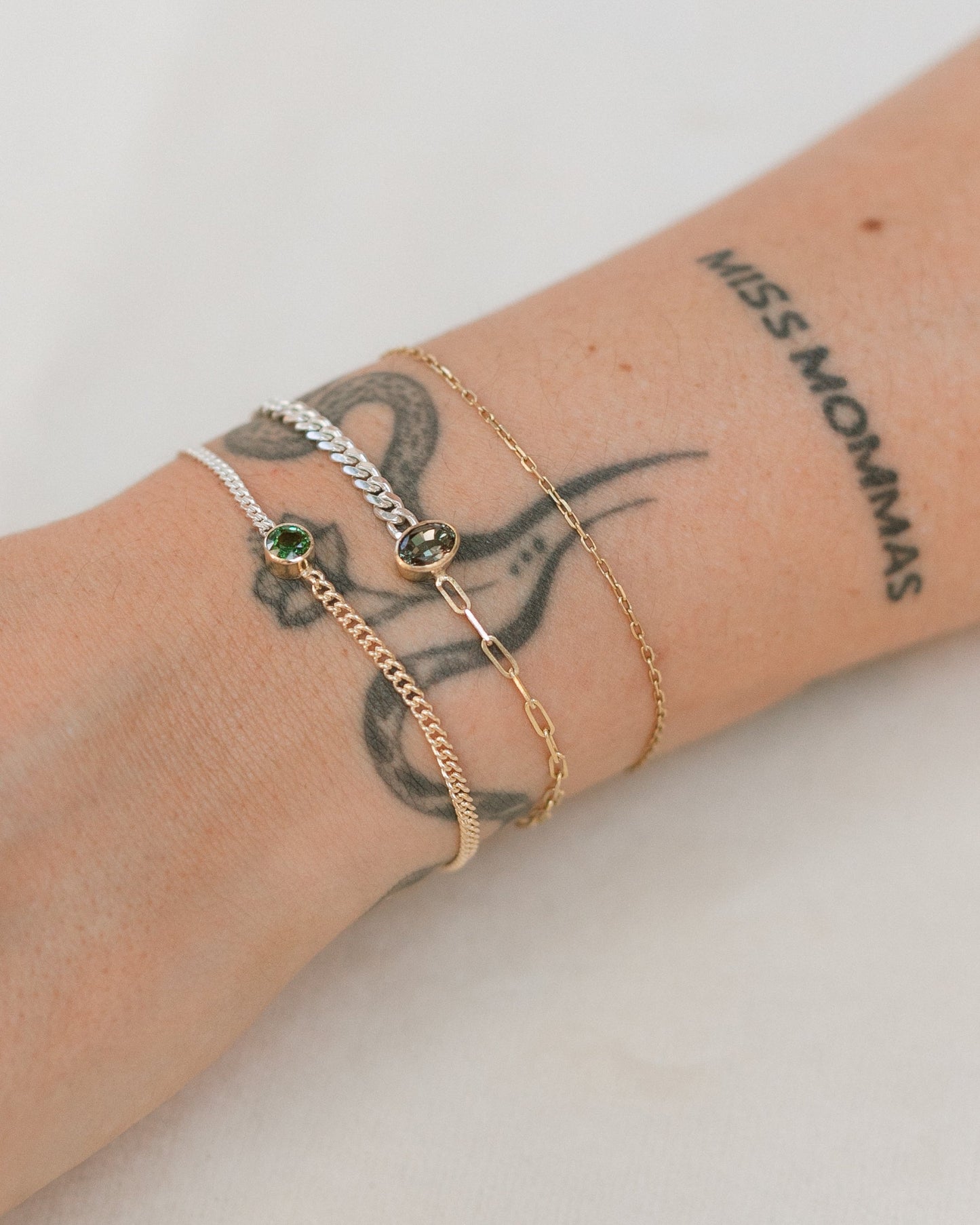 Sapphire Mixed Metal Bracelet #1 | OOAK