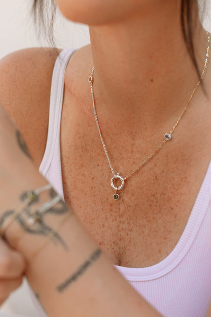 Sapphire Mixed Metal Chain #2 | OOAK