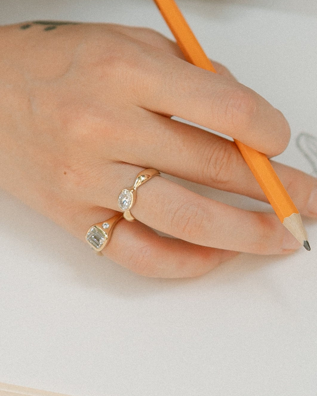 Droplet Solitaire Ring