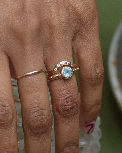 Mini Micro Organic Ring | Sterling Silver