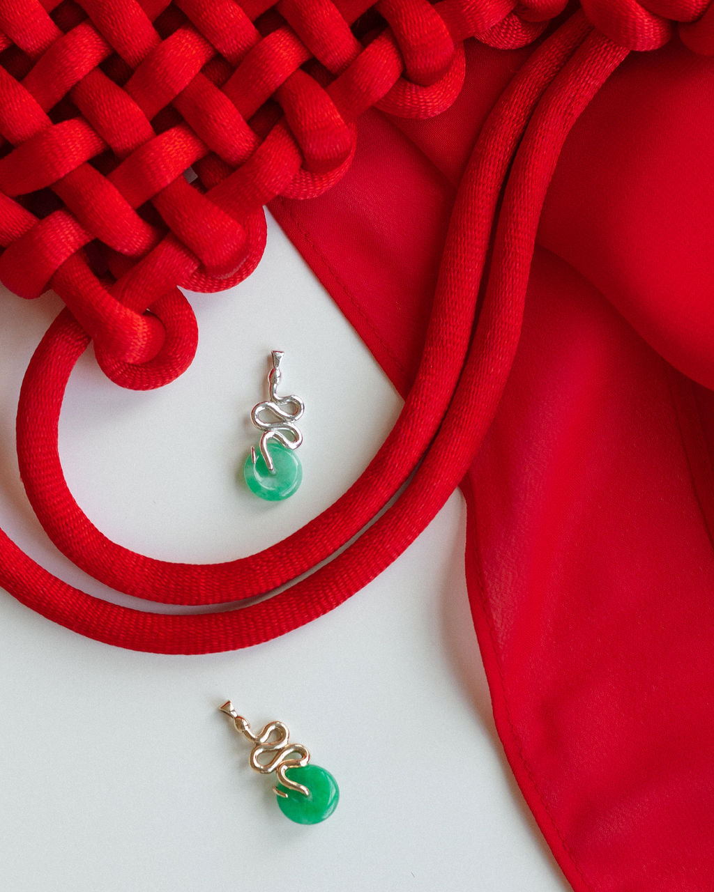 Jade Snake Charm
