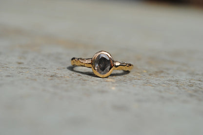 Grey Diamond Solitaire Ring