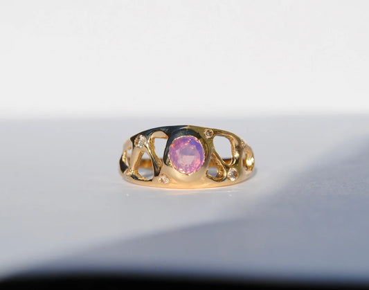 Mazey Ring with Pink Sapphire