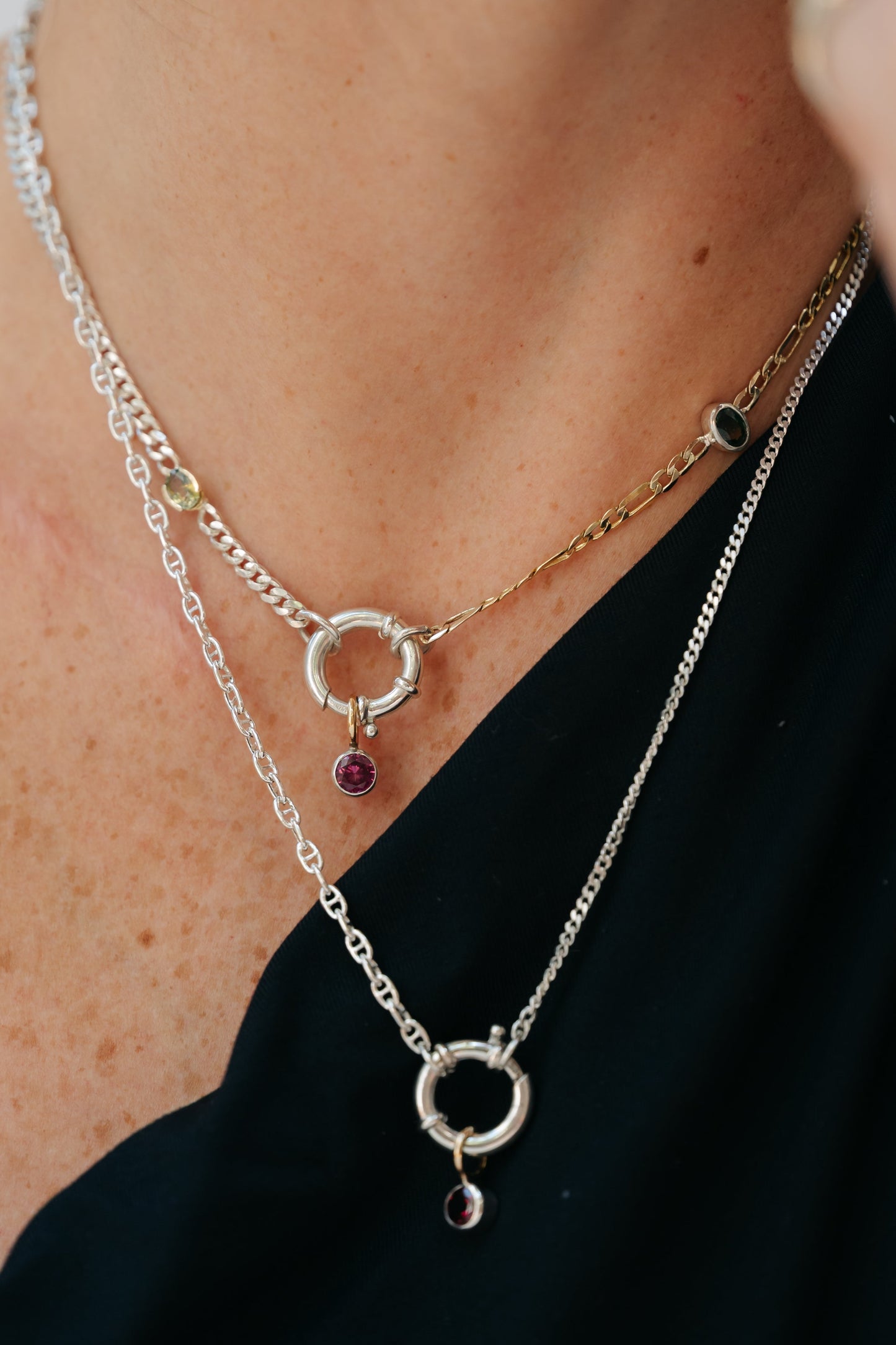 Sapphire Mixed Metal Chain #1 | OOAK