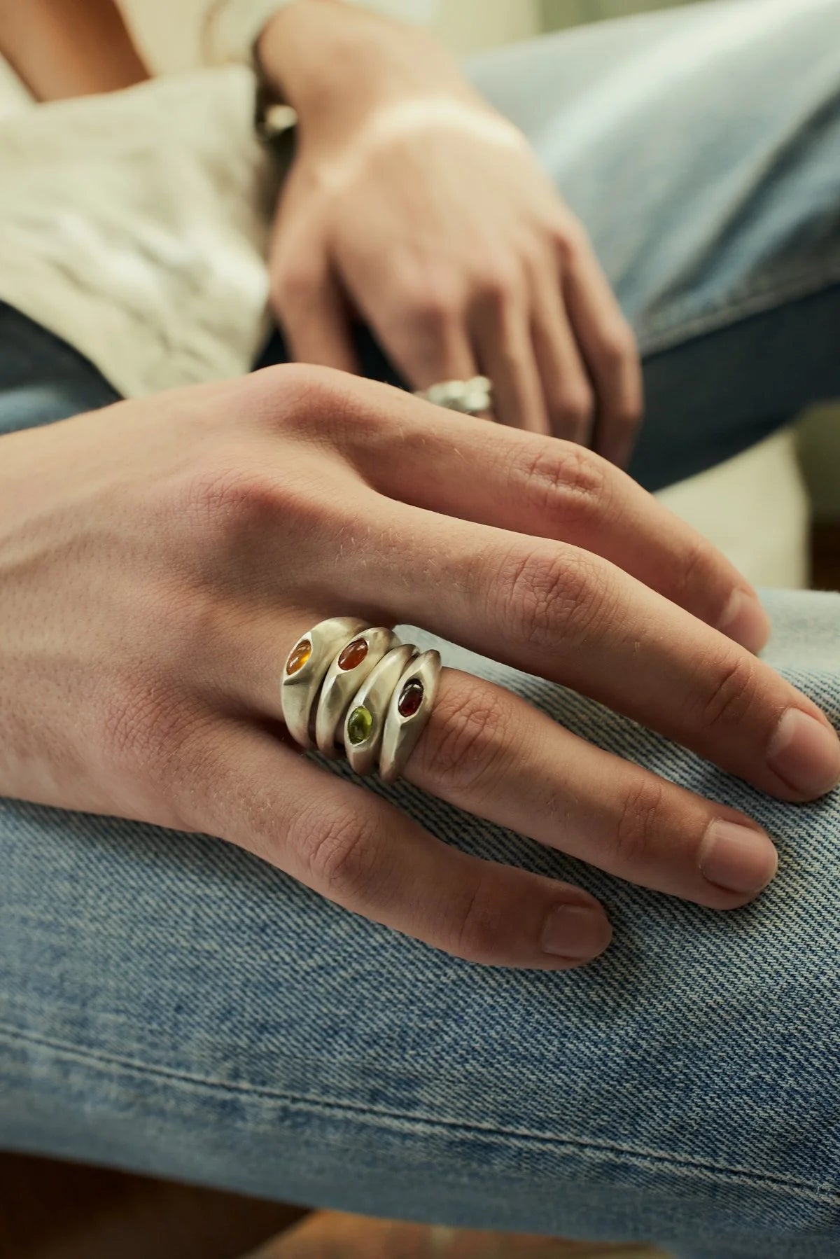 Ellipse Ring | Garnet
