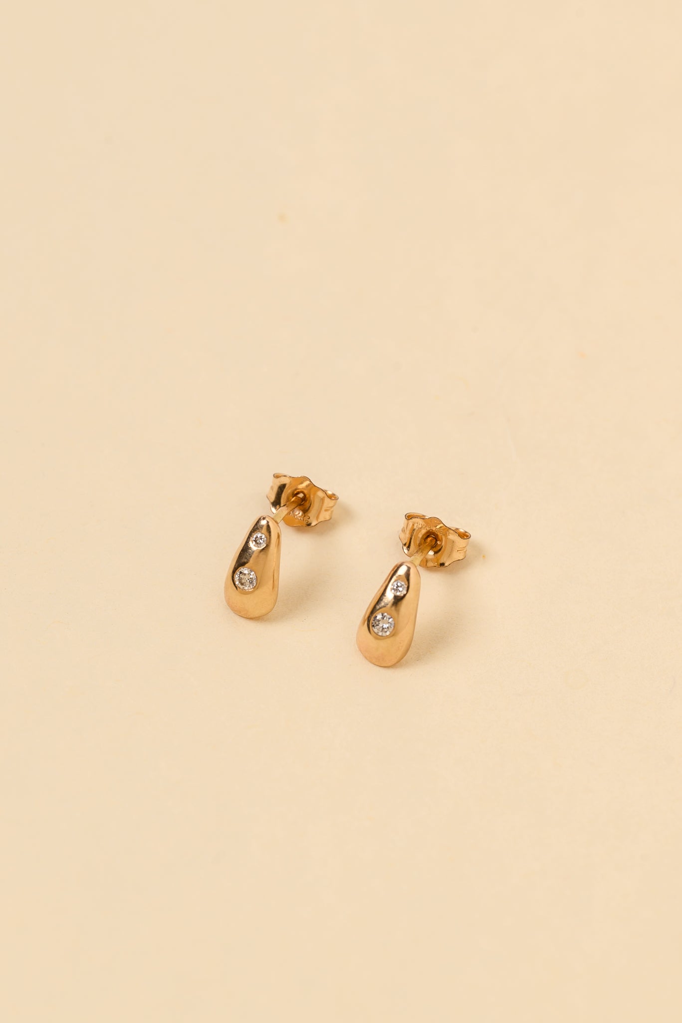 Petite Diamond Astra Two Stone Earrings