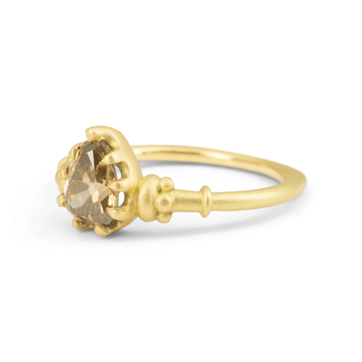 9 Prong Royal Cognac Solitaire Ring
