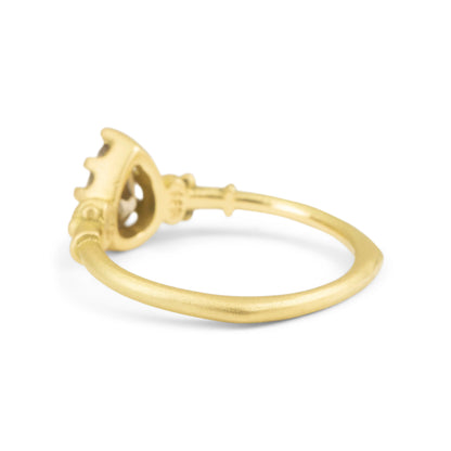 9 Prong Royal Cognac Solitaire Ring