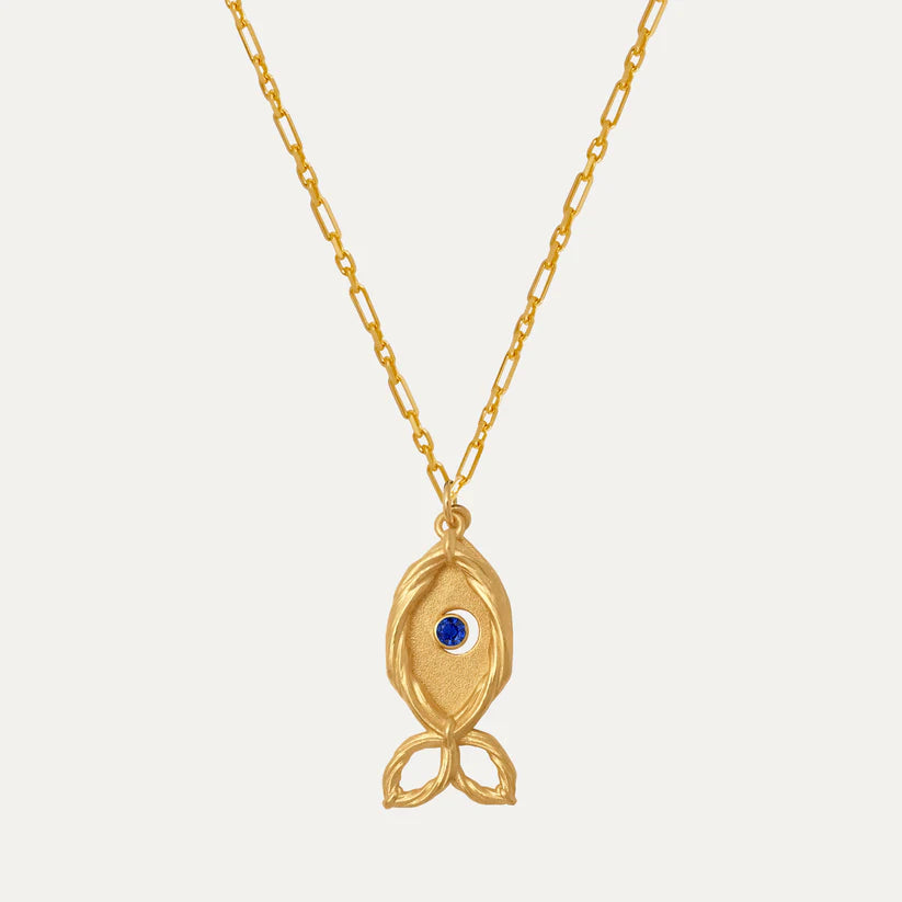 Evil Eye Repeller Fish Necklace