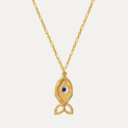 Evil Eye Repeller Fish Necklace