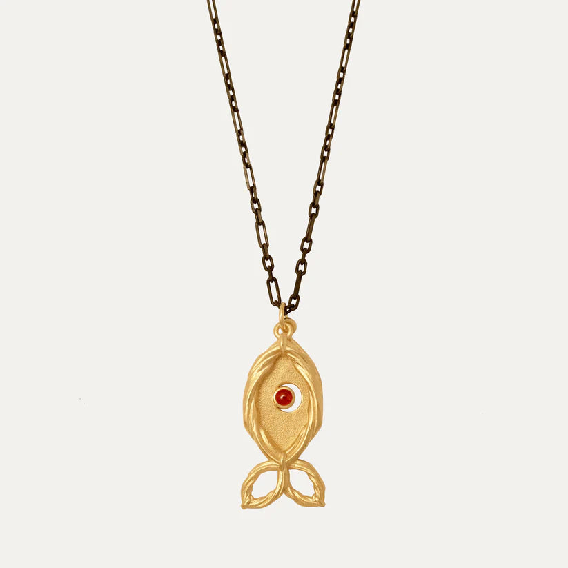Evil Eye Repeller Fish Necklace