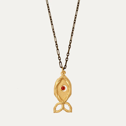 Evil Eye Repeller Fish Necklace