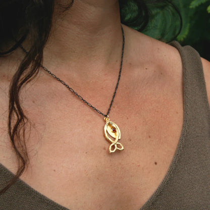 Evil Eye Repeller Fish Necklace