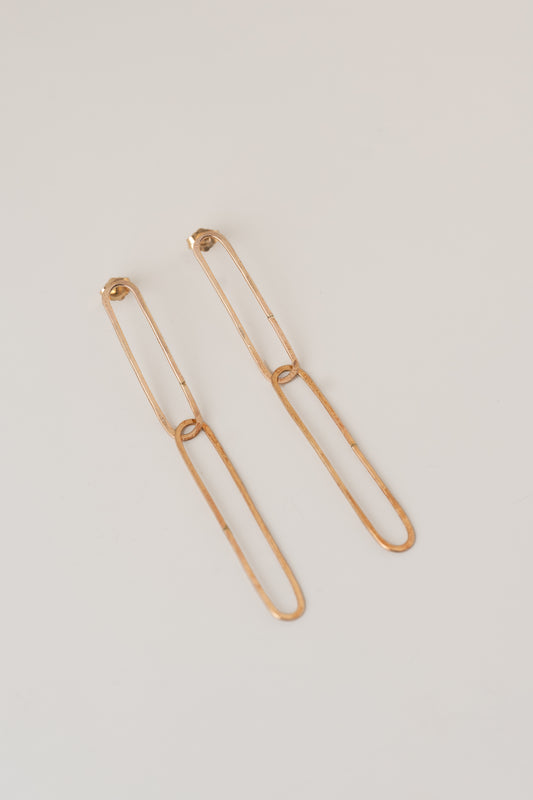 Connected Oval Earrings
