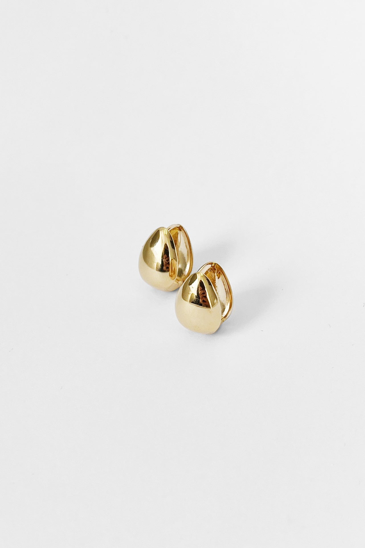 Almond Huggie Hoops