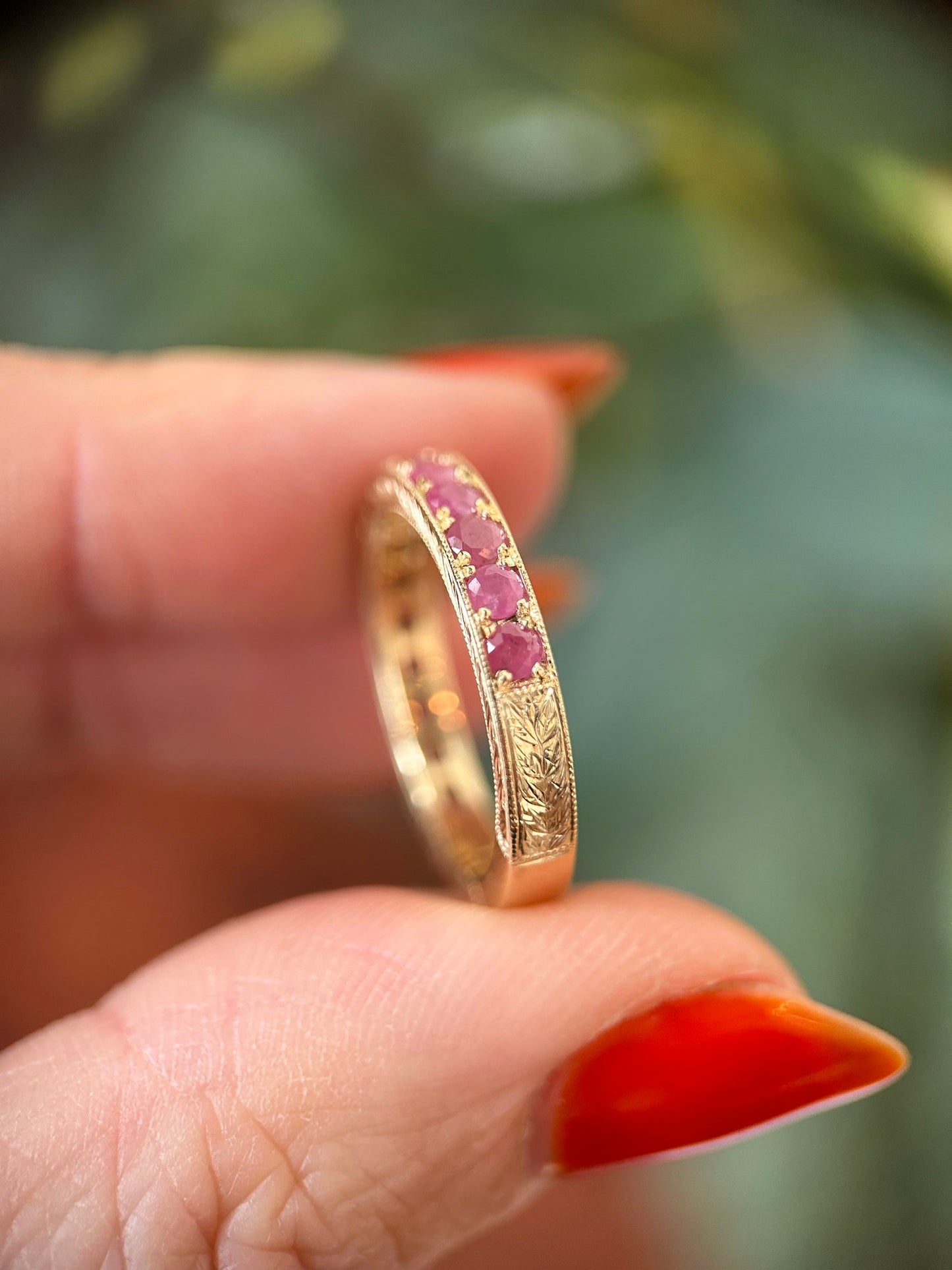 Antique Style Ruby Band