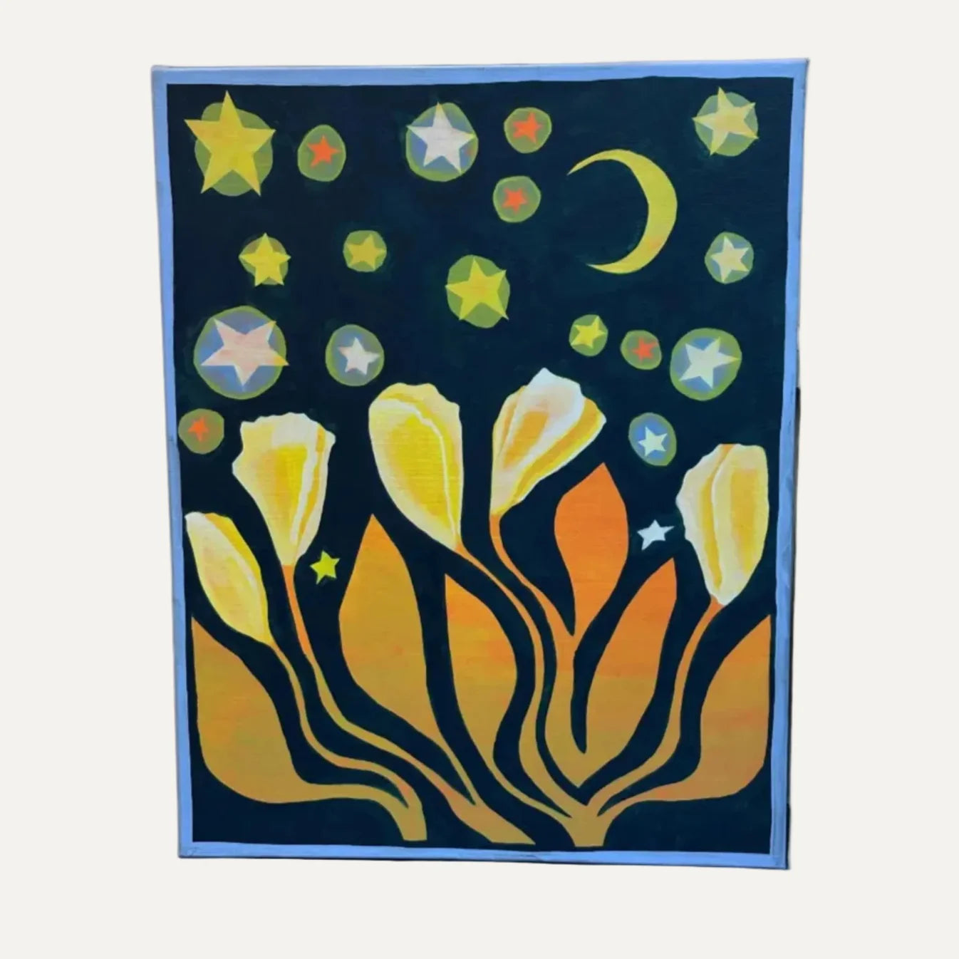 Moon Flowers Painting