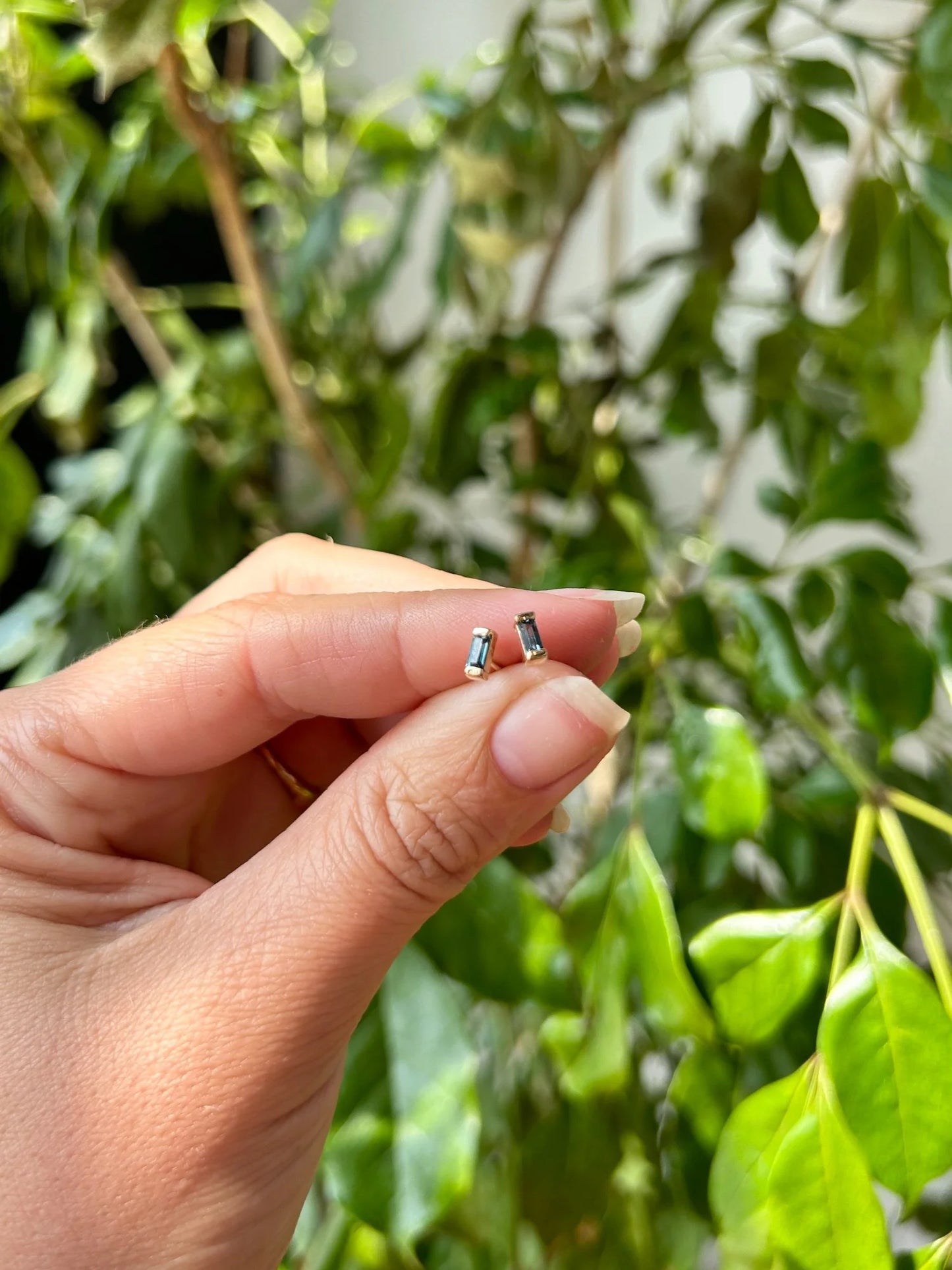 Sapphire Baguette Earrings