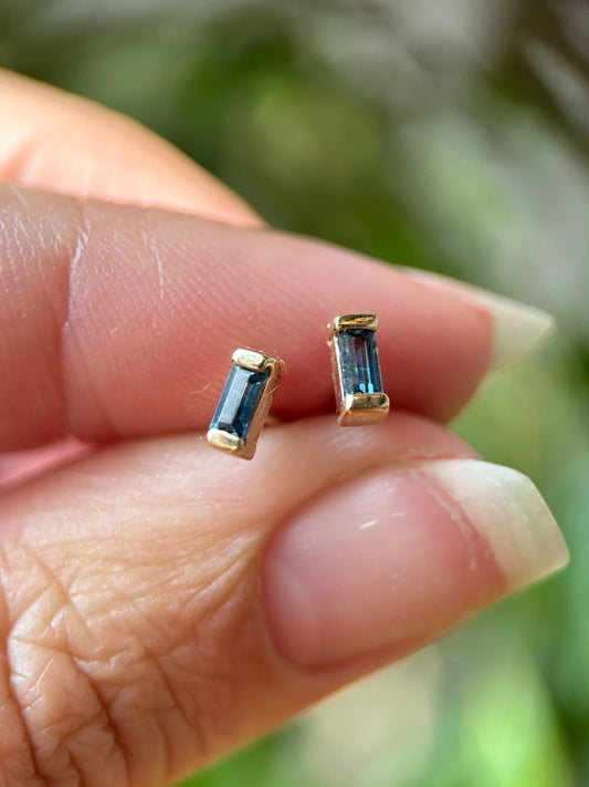 Sapphire Baguette Earrings