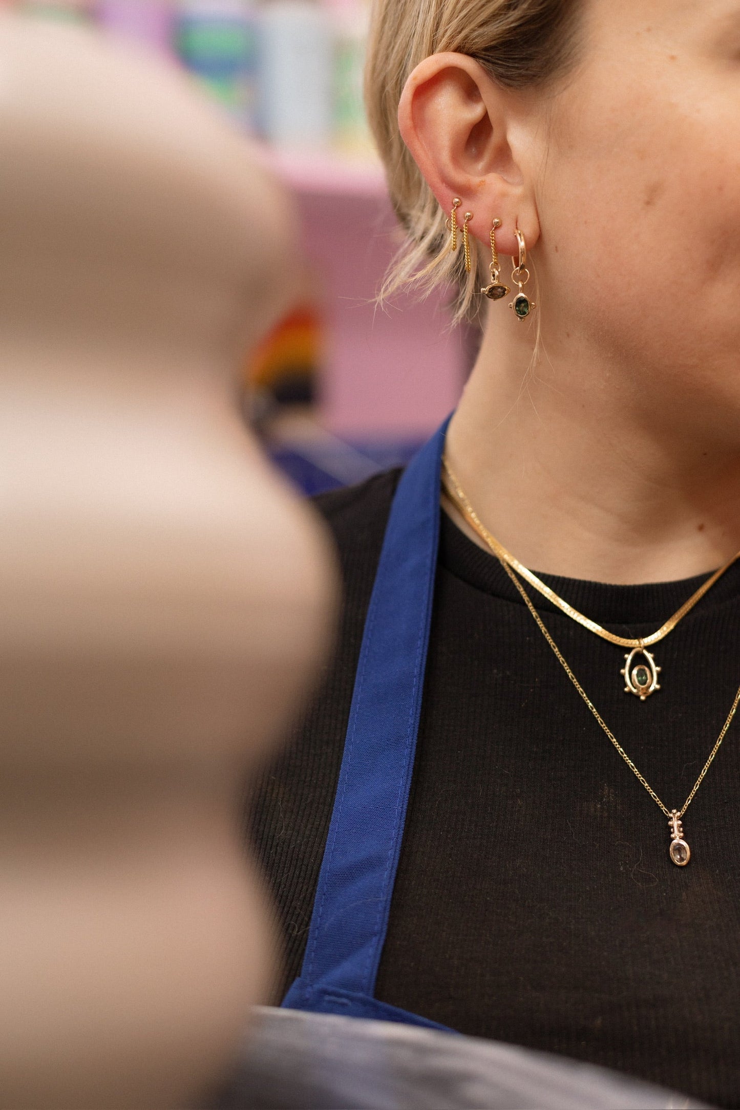 14K Chain Studs | Individual