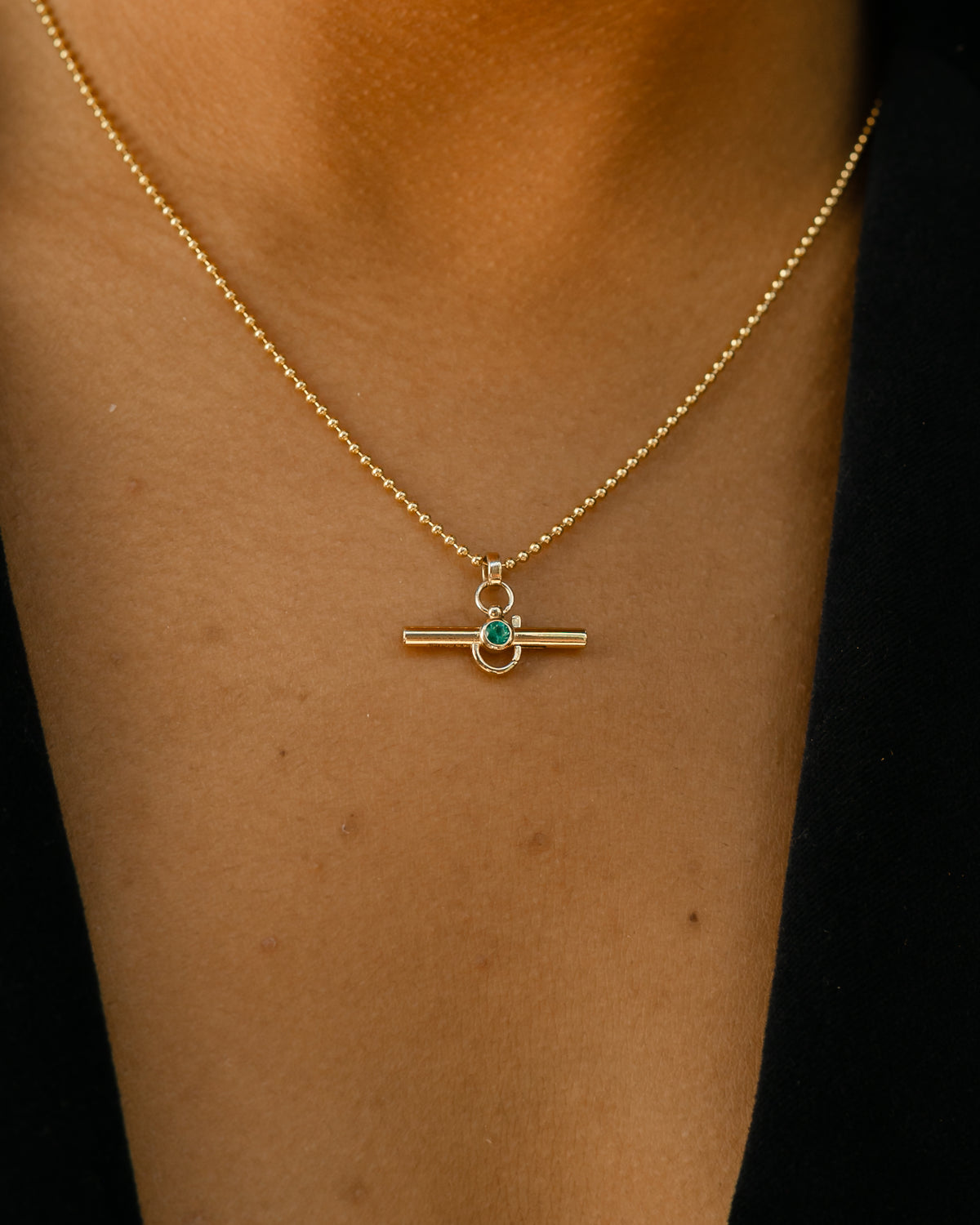 Emerald T-Bar Charm Holder