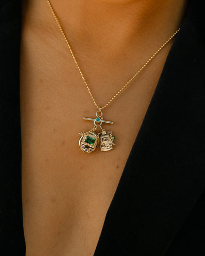 Emerald T-Bar Charm Holder