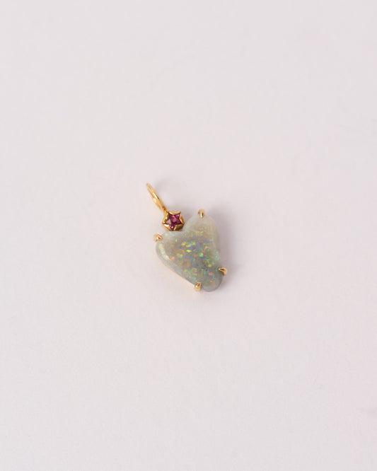 Australian Opal Heart Charm