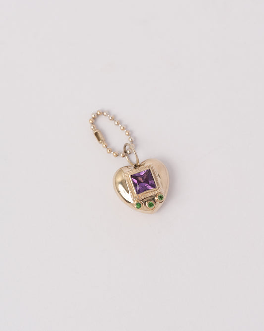 Gemagotchi Charm | Amethyst & Tsavorite