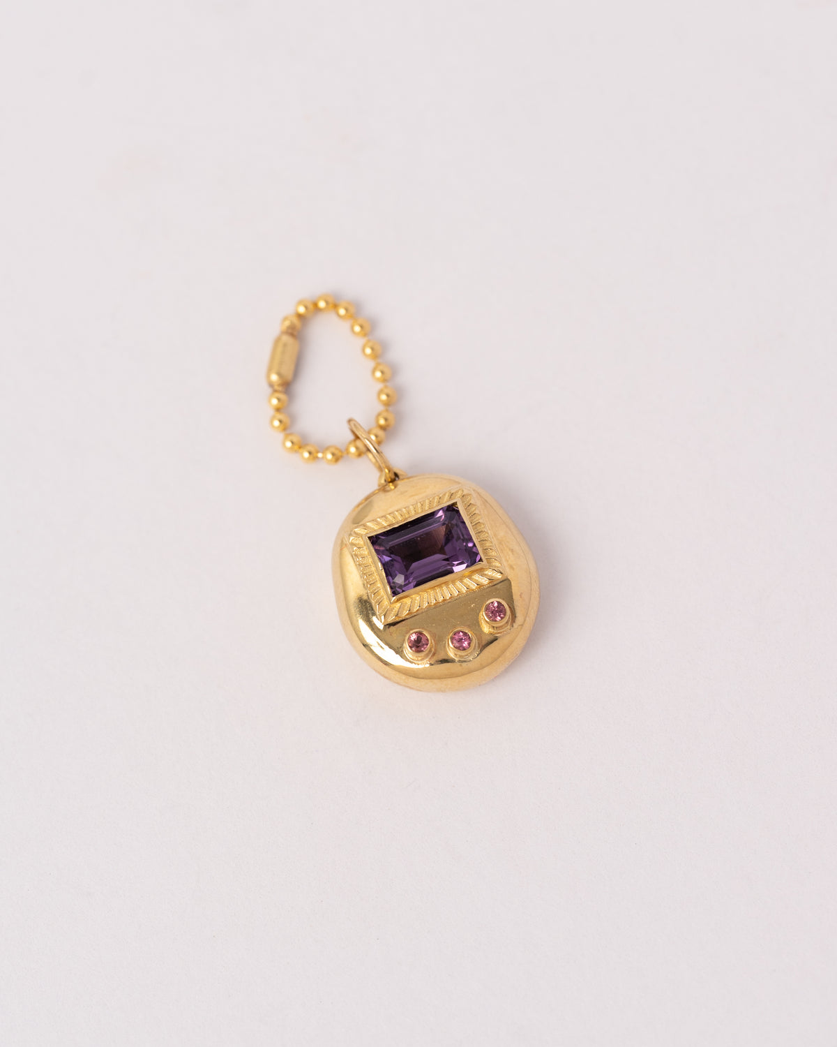Gemagotchi Charm | Amethyst & Tourmaline