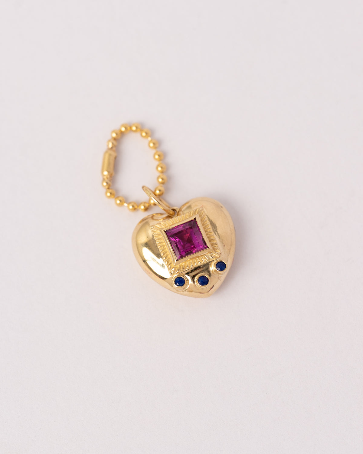 Gemagotchi Charm | Pink Tourmaline & Lapis