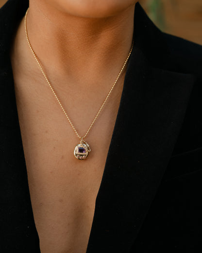 Gemagotchi Charm | Amethyst & Tourmaline