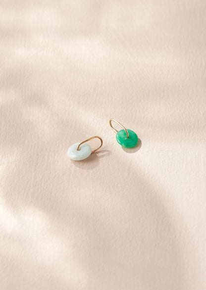 Mini Jade Pendant | 14K Gold