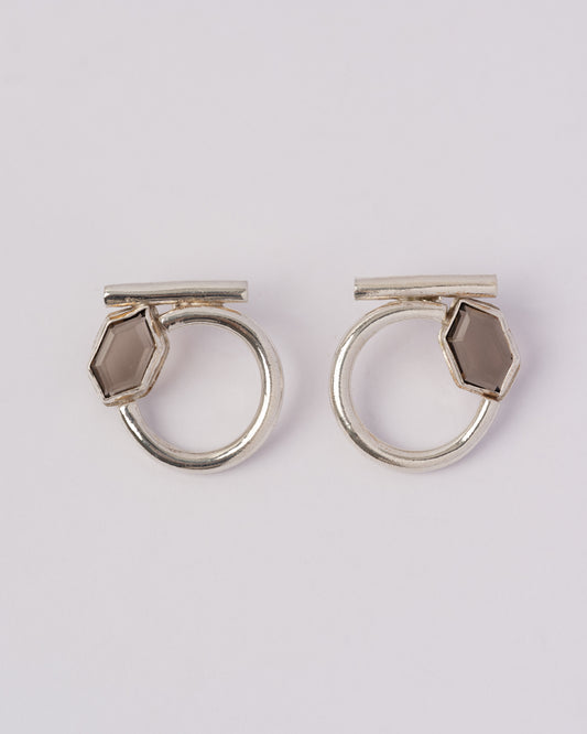 Smokey Rounds Earrings