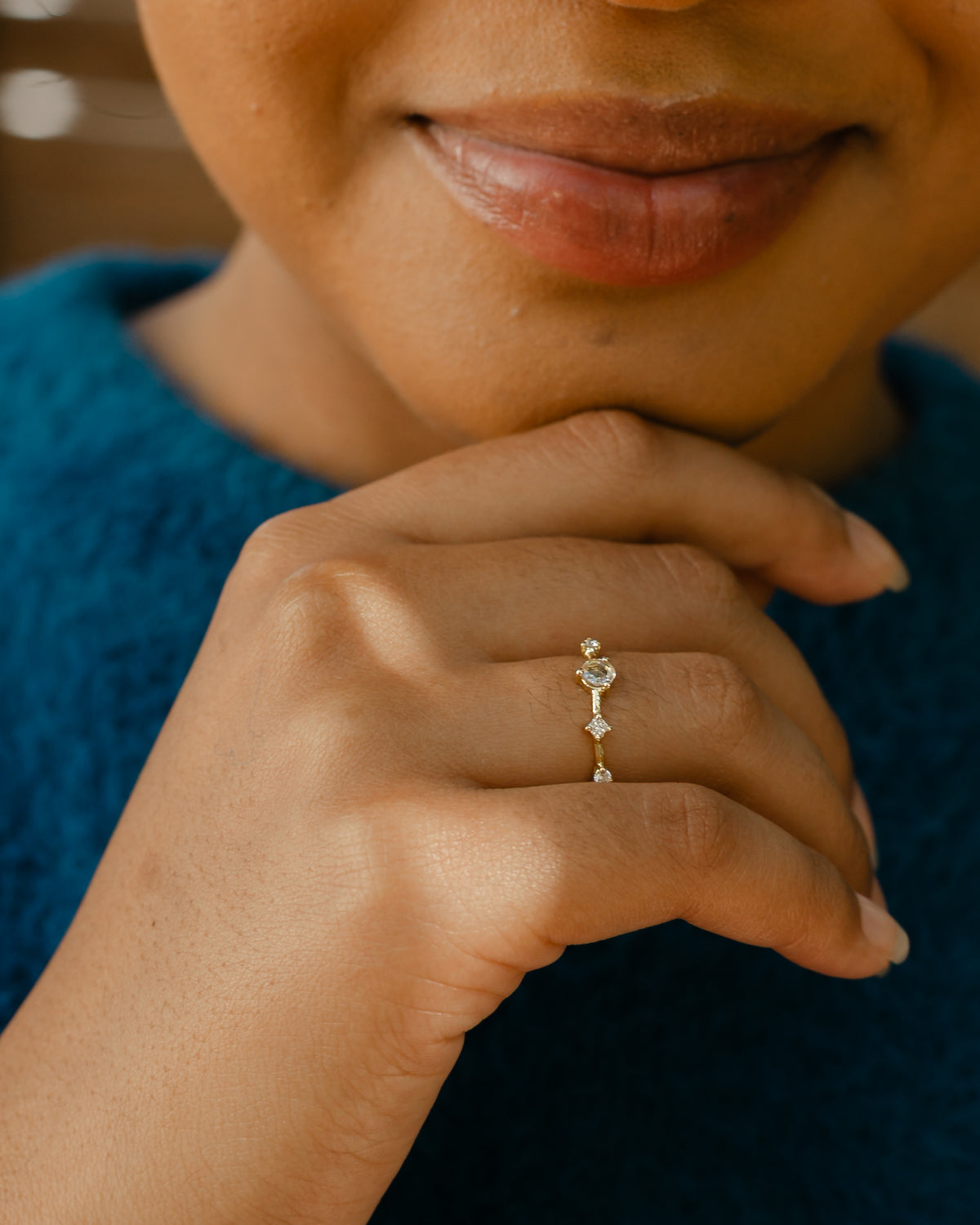 Dot Dash Ring | Diamond