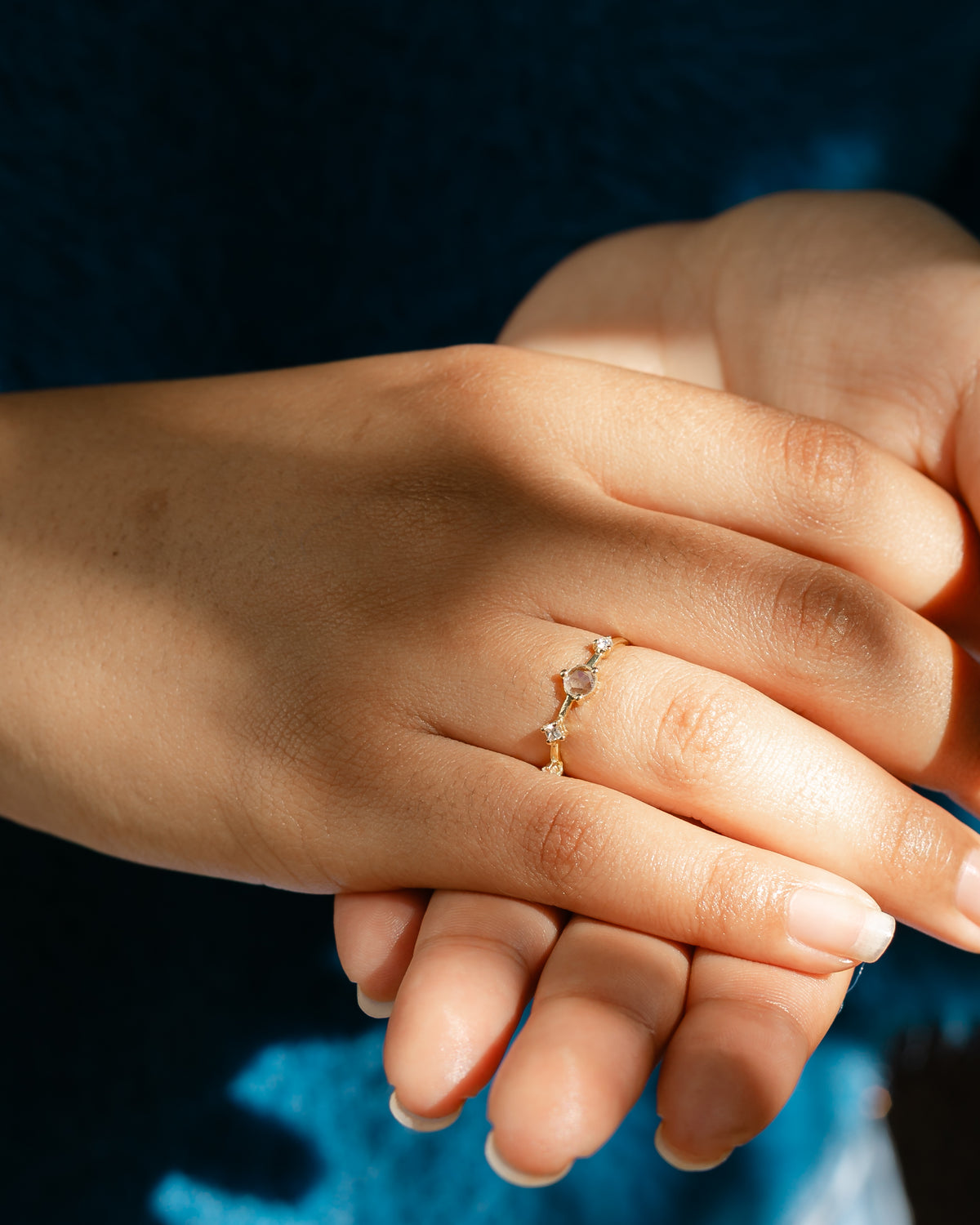 Dot Dash Ring | Diamond