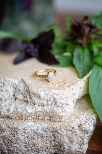 Opalescent Sapphire Wednesday Ring