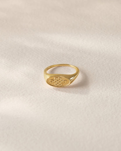 Chinese Knot Signet Ring