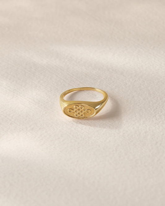 Chinese Knot Signet Ring