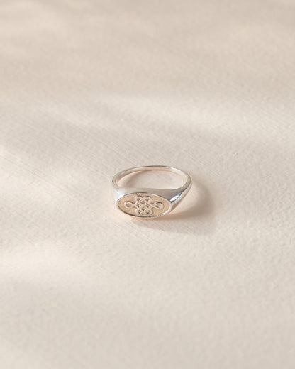 Chinese Knot Signet Ring