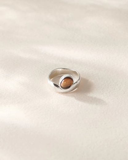 Smokey Quartz Organic Ring