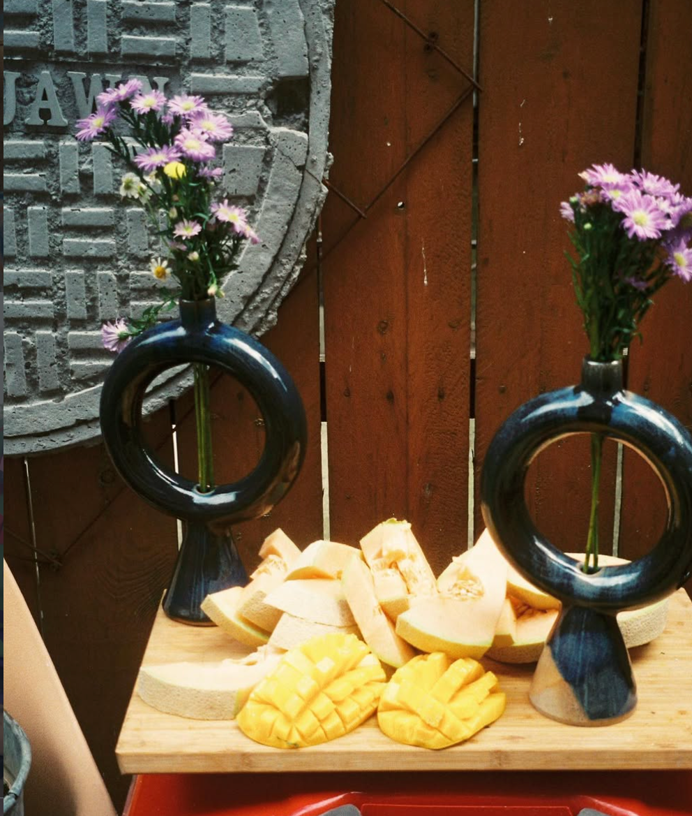 Wood Fired Donut Vase