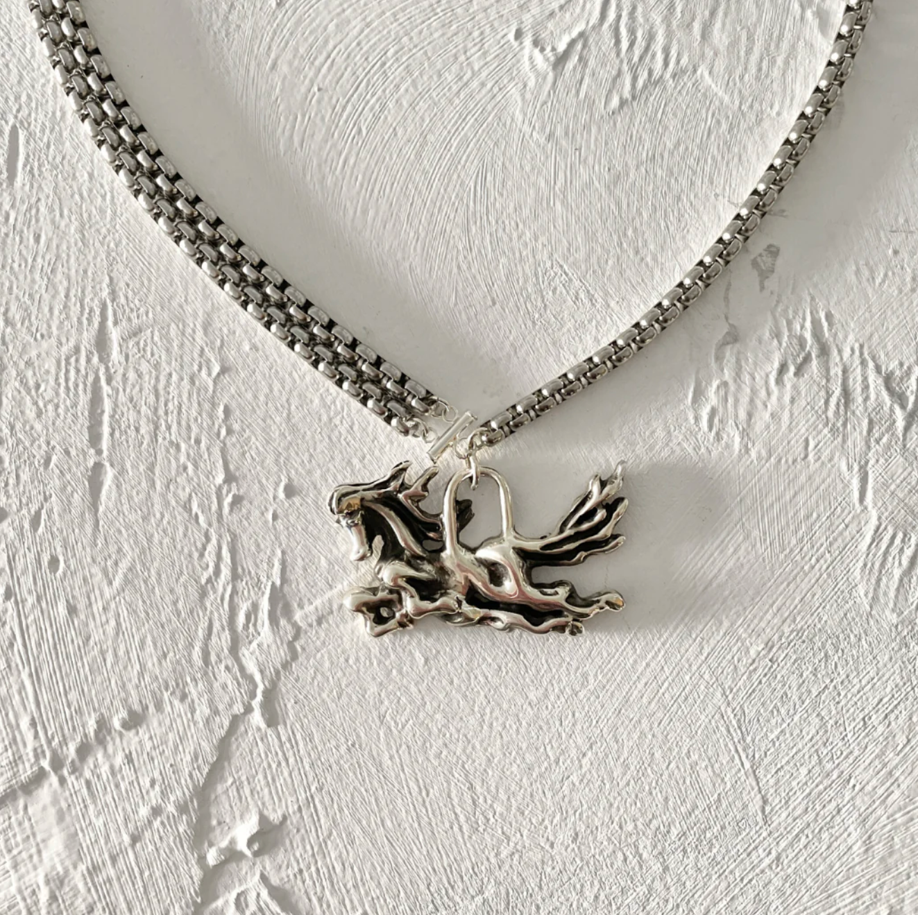 Horse Brushstroke Necklace