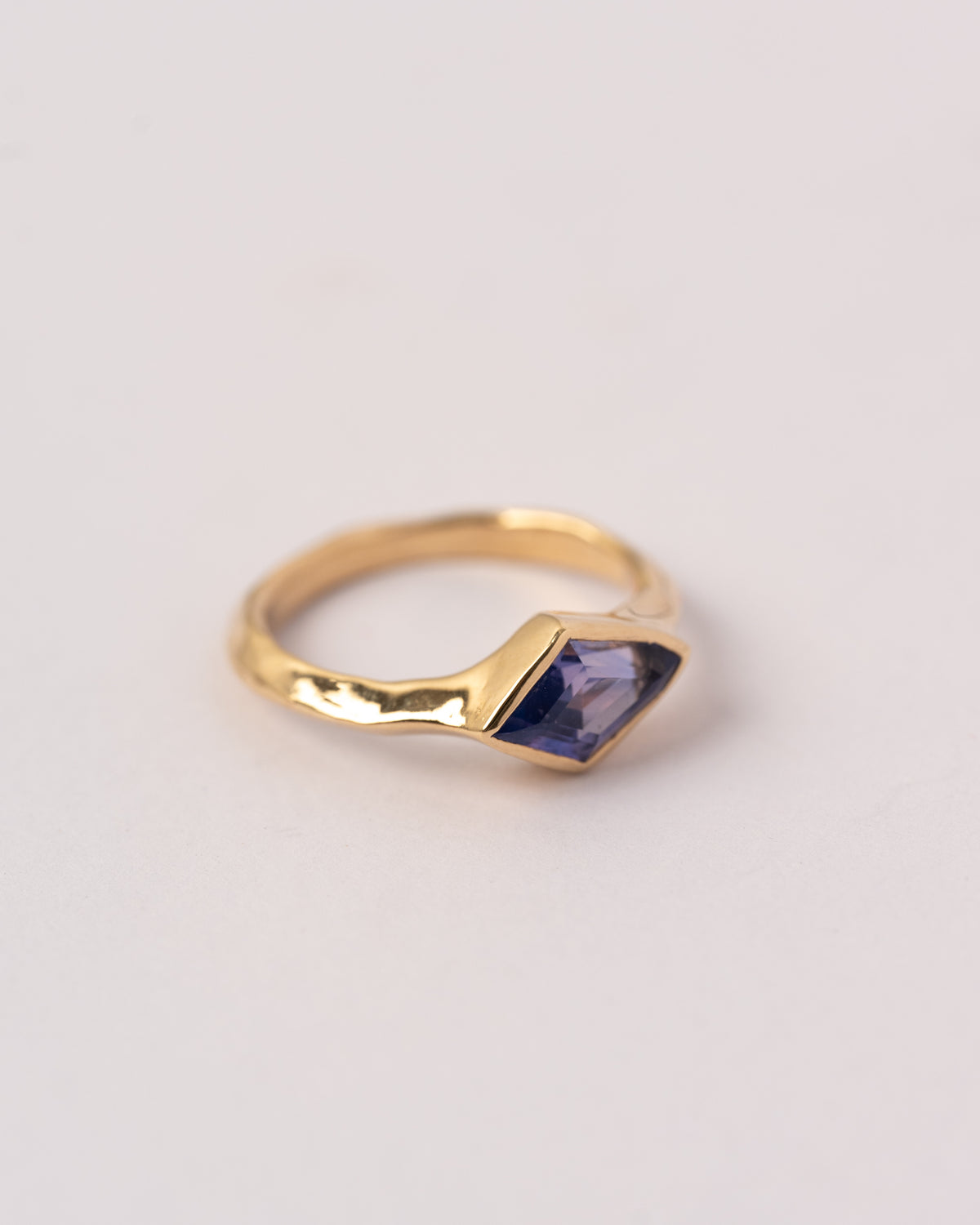 Geometric Sapphire Ring