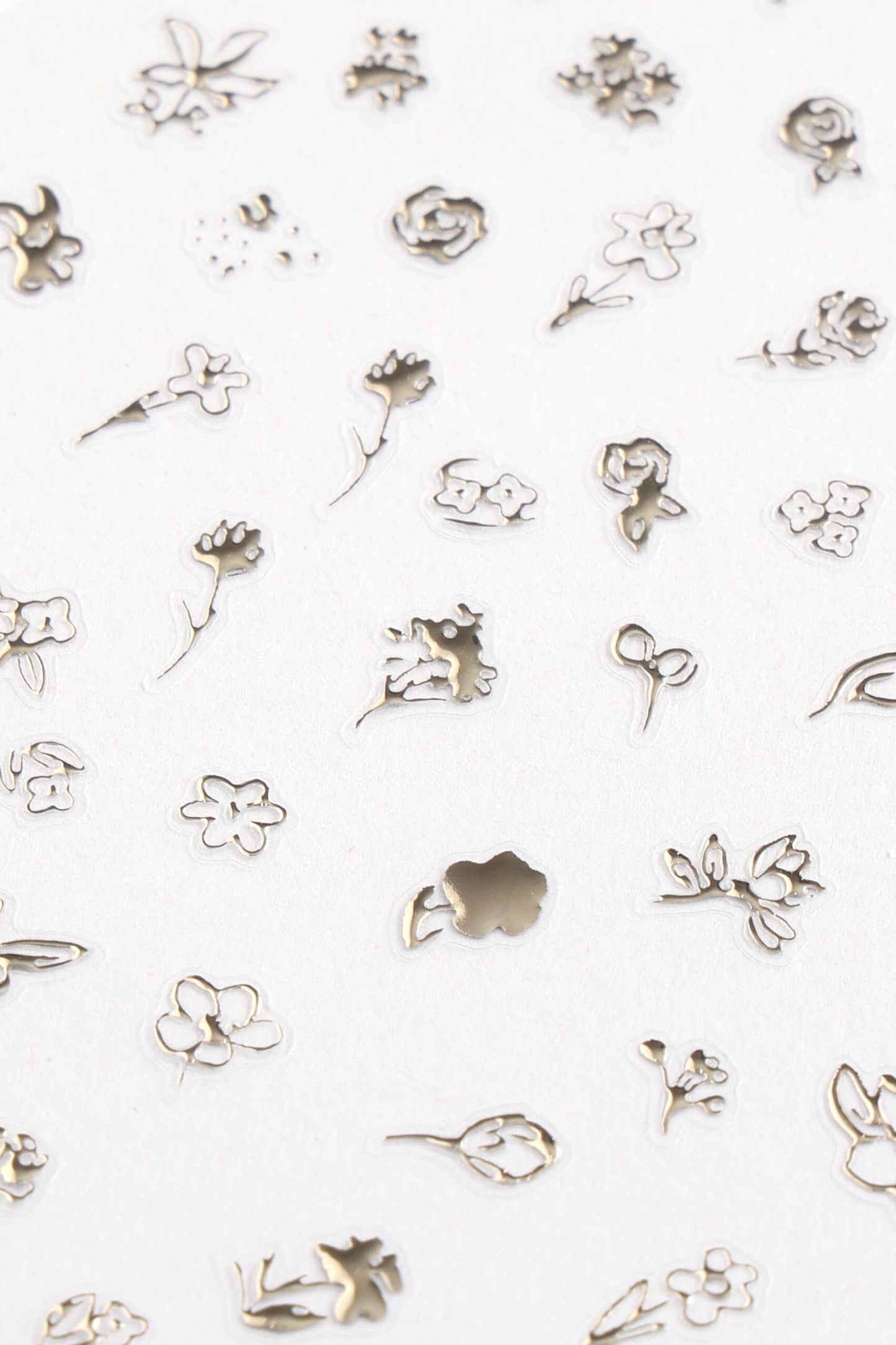 Flower Gold Nail Sticker by Zoe Wodarz